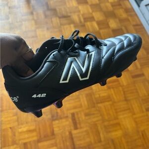 New Balance Black Soccer Cleat with White Logo